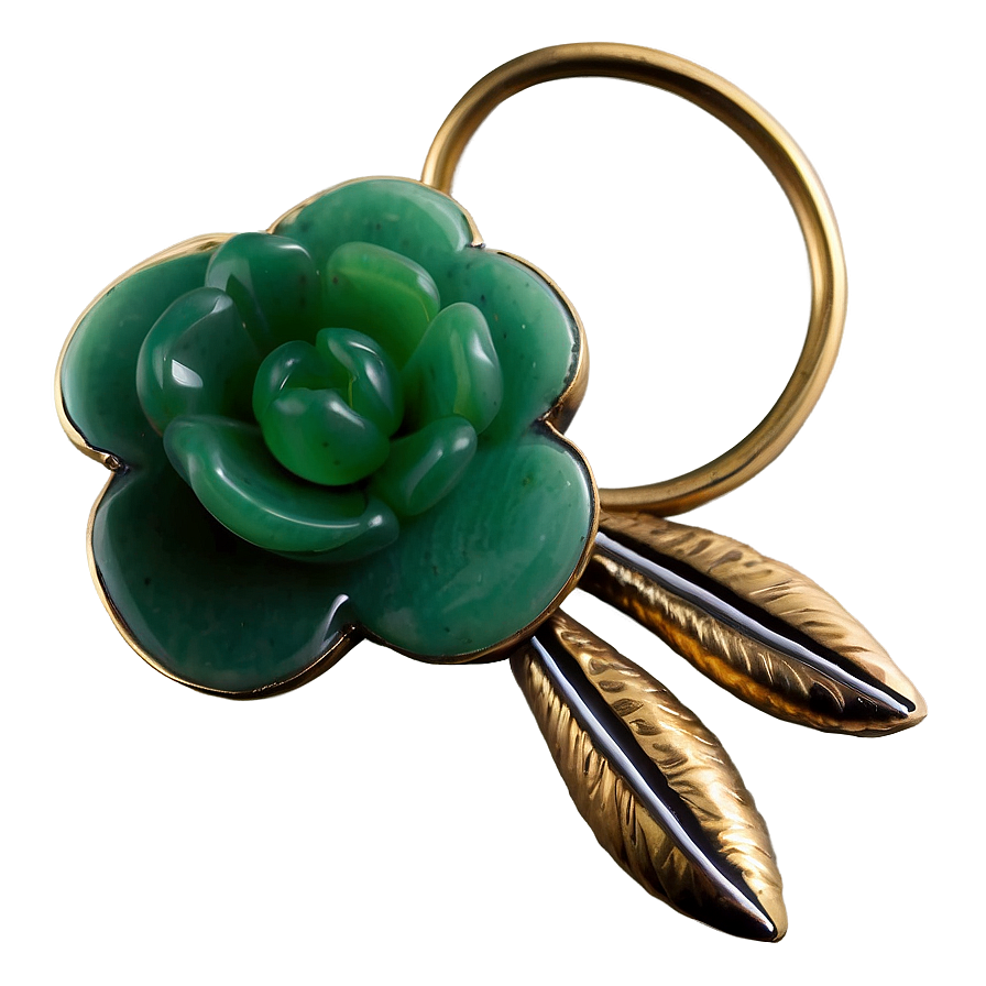 Jade Floral Brooch Png 06112024