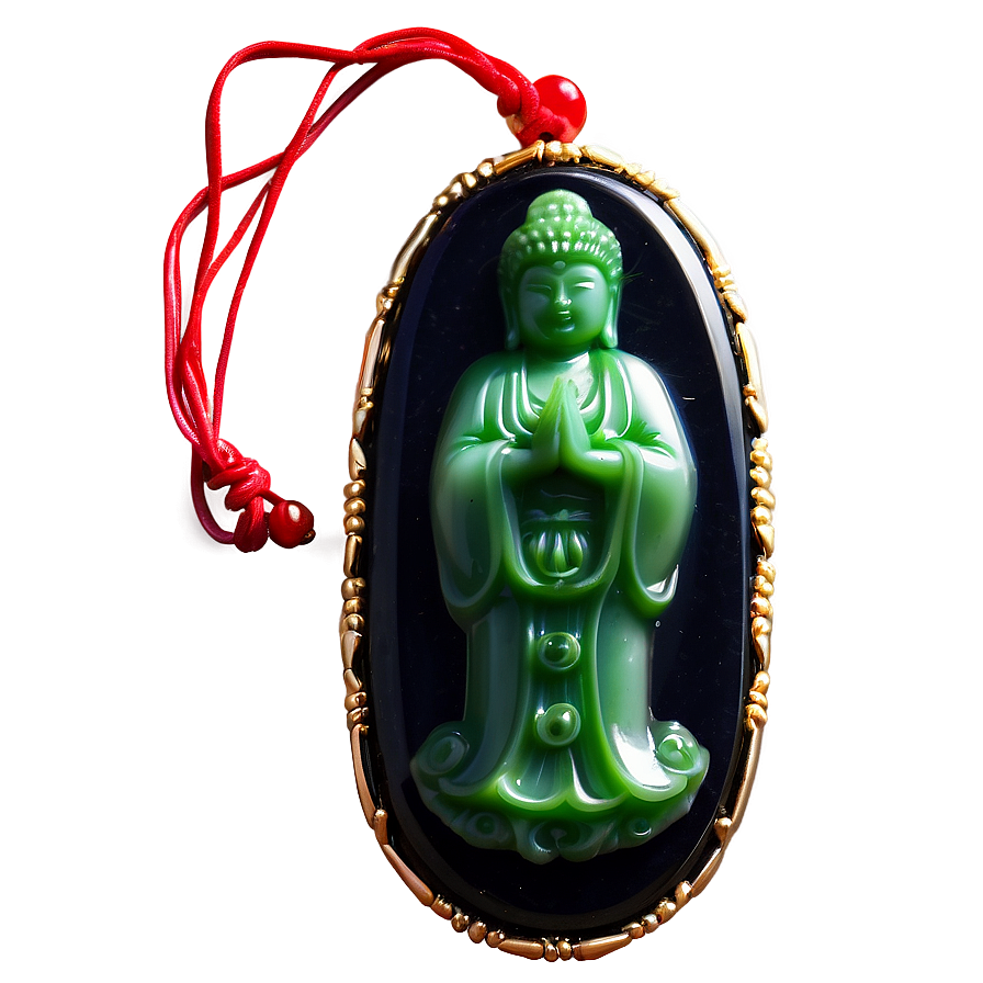 Jade Kwan Yin Pendant Png Jiv