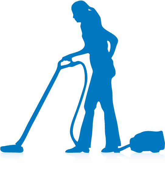 Janitor Cleaning Floor Silhouette