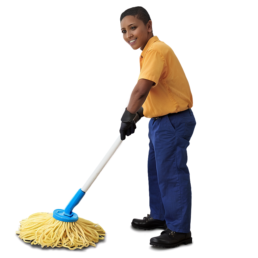 Janitor In Action Png Moe