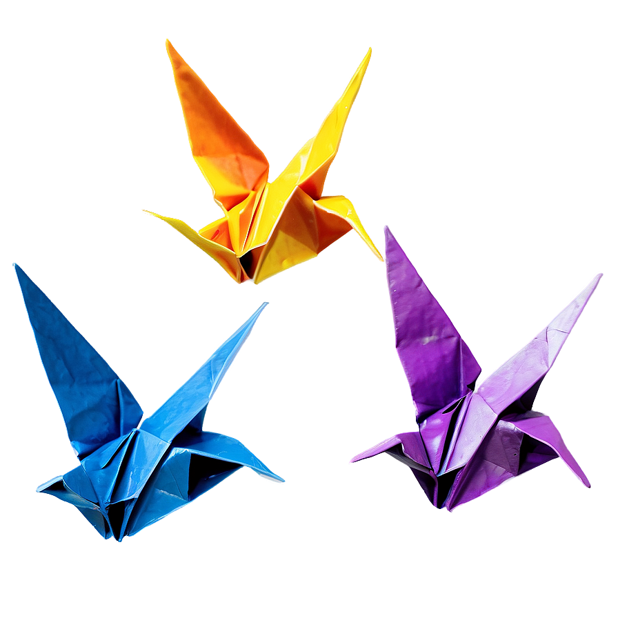 Japan Origami Paper Cranes Png Vbg26