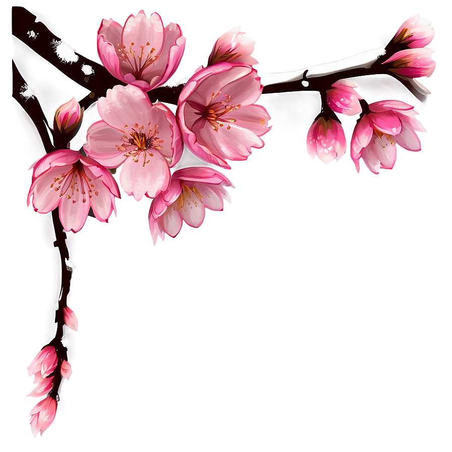 Japanese Cherry Blossom Branch Png Soy15