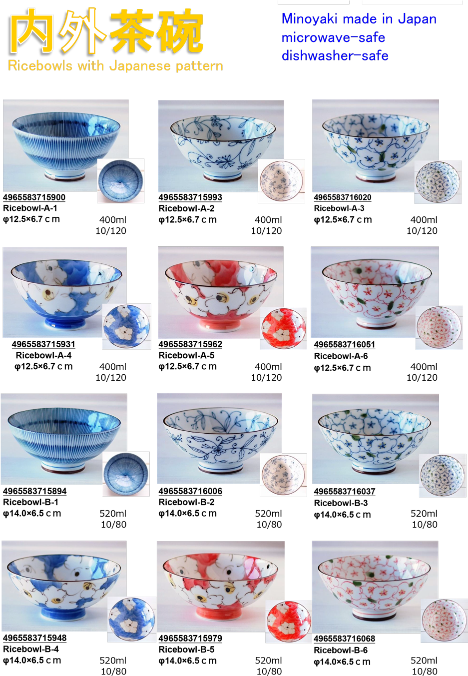 Japanese Rice Bowl Collection