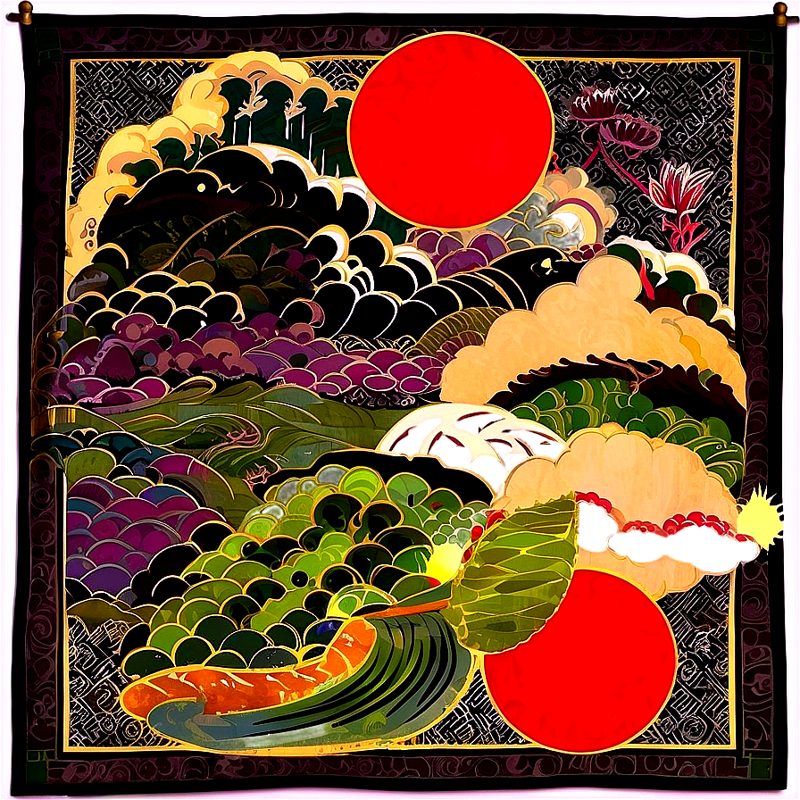 Japanese Tapestry Png 79