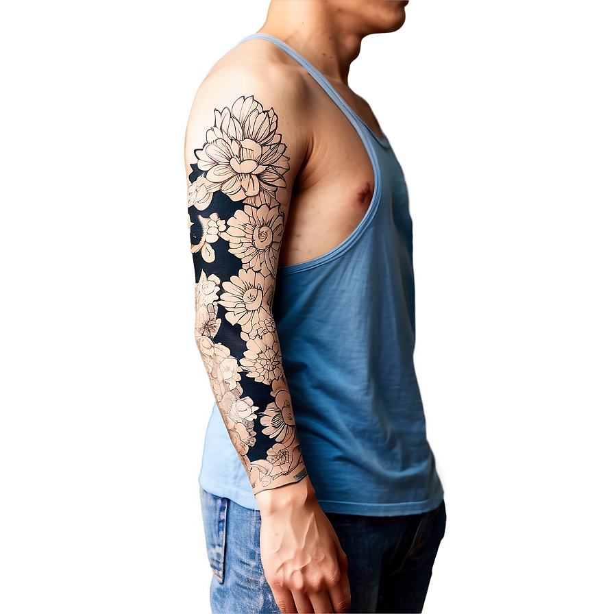 Japanese Tattoo Sleeve Illustration Png 06122024