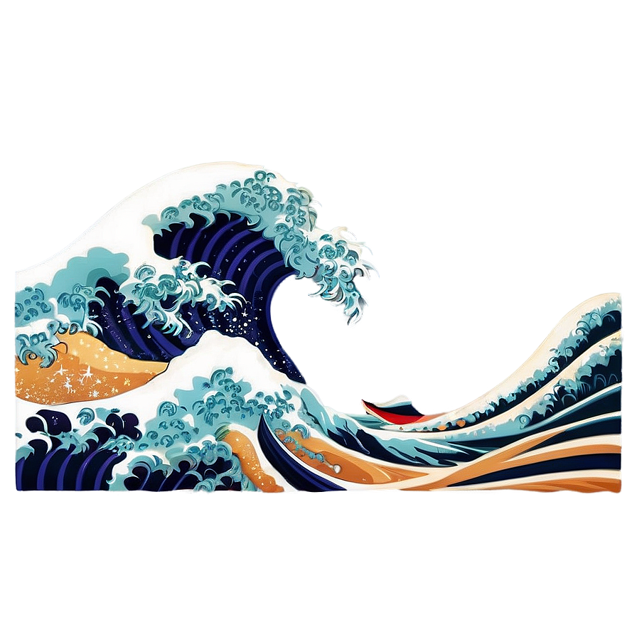 Japanese Wave Emoji Png Hef2