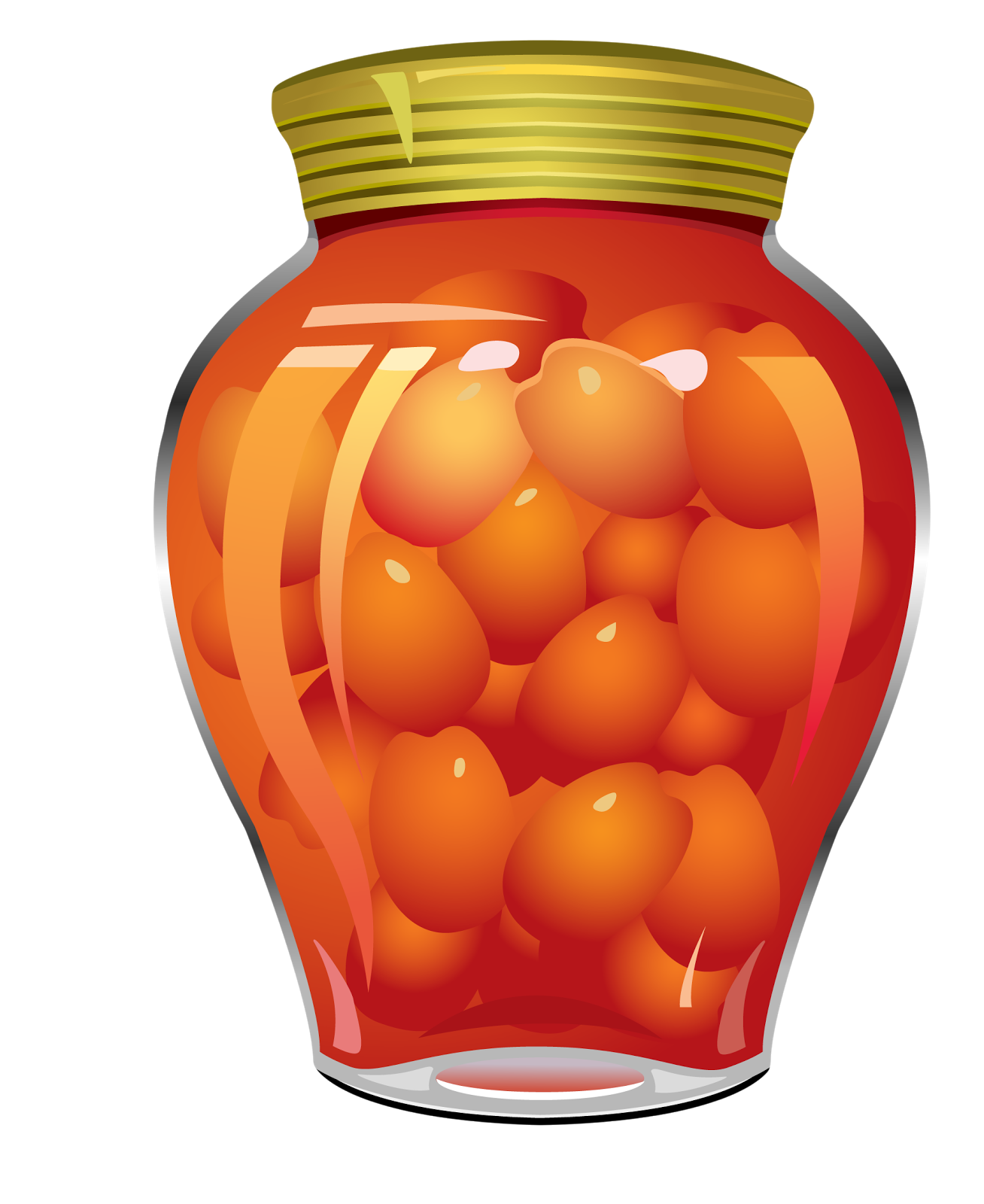 Jarof Apricot Preserve Vector Illustration