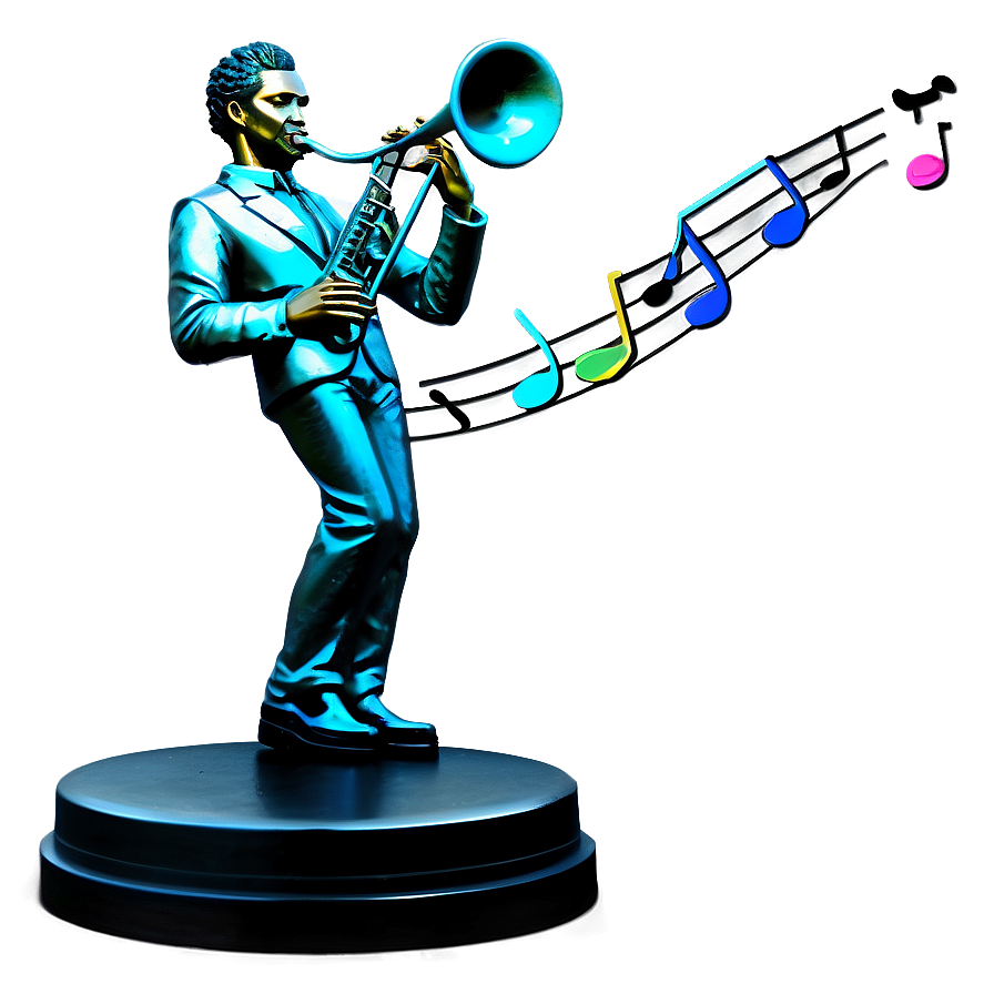 Jazz Musician Statue Png Ner