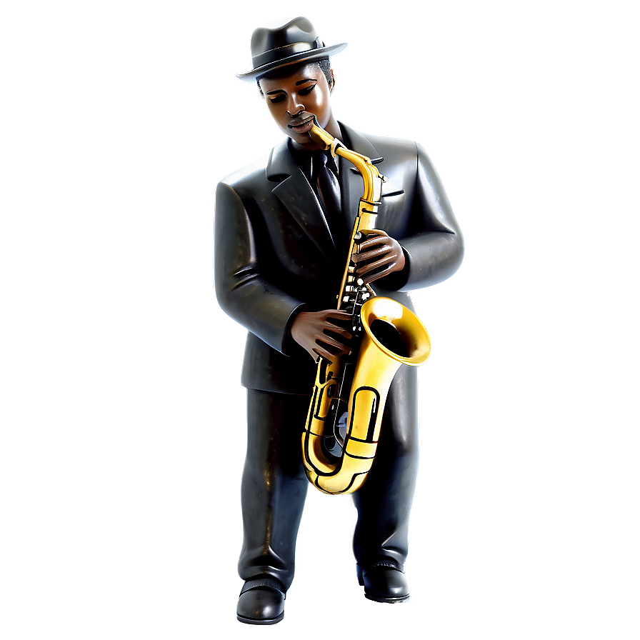 Jazz Musician Statue Png Vht