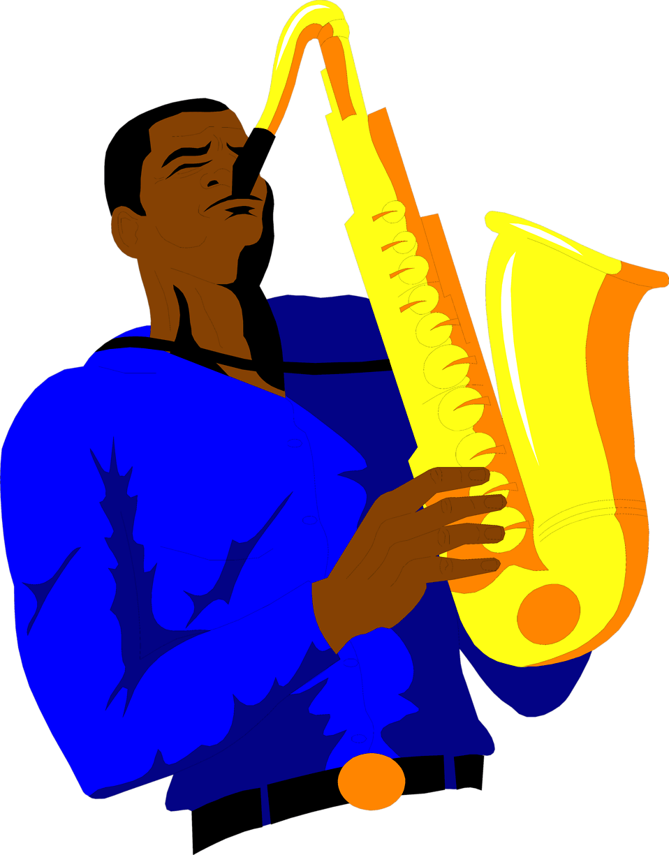 Jazz_ Saxophonist_ Vector_ Art