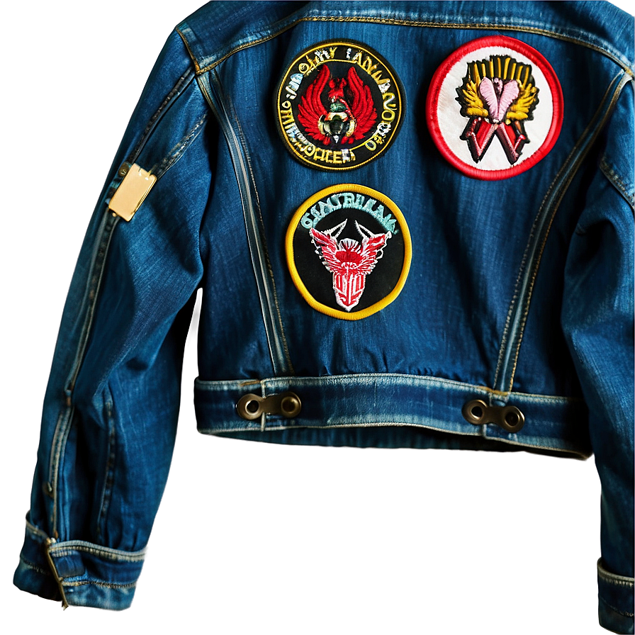 Jean Jacket With Patches Png Kas