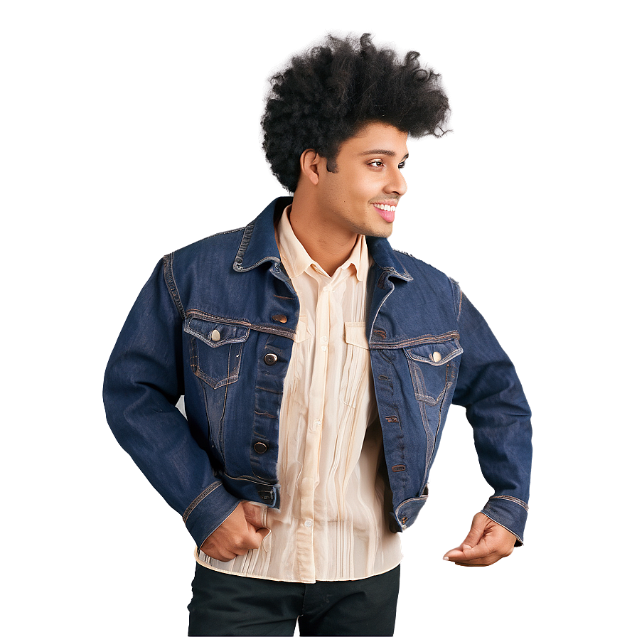 Jean Jacket With Pleats Png 11