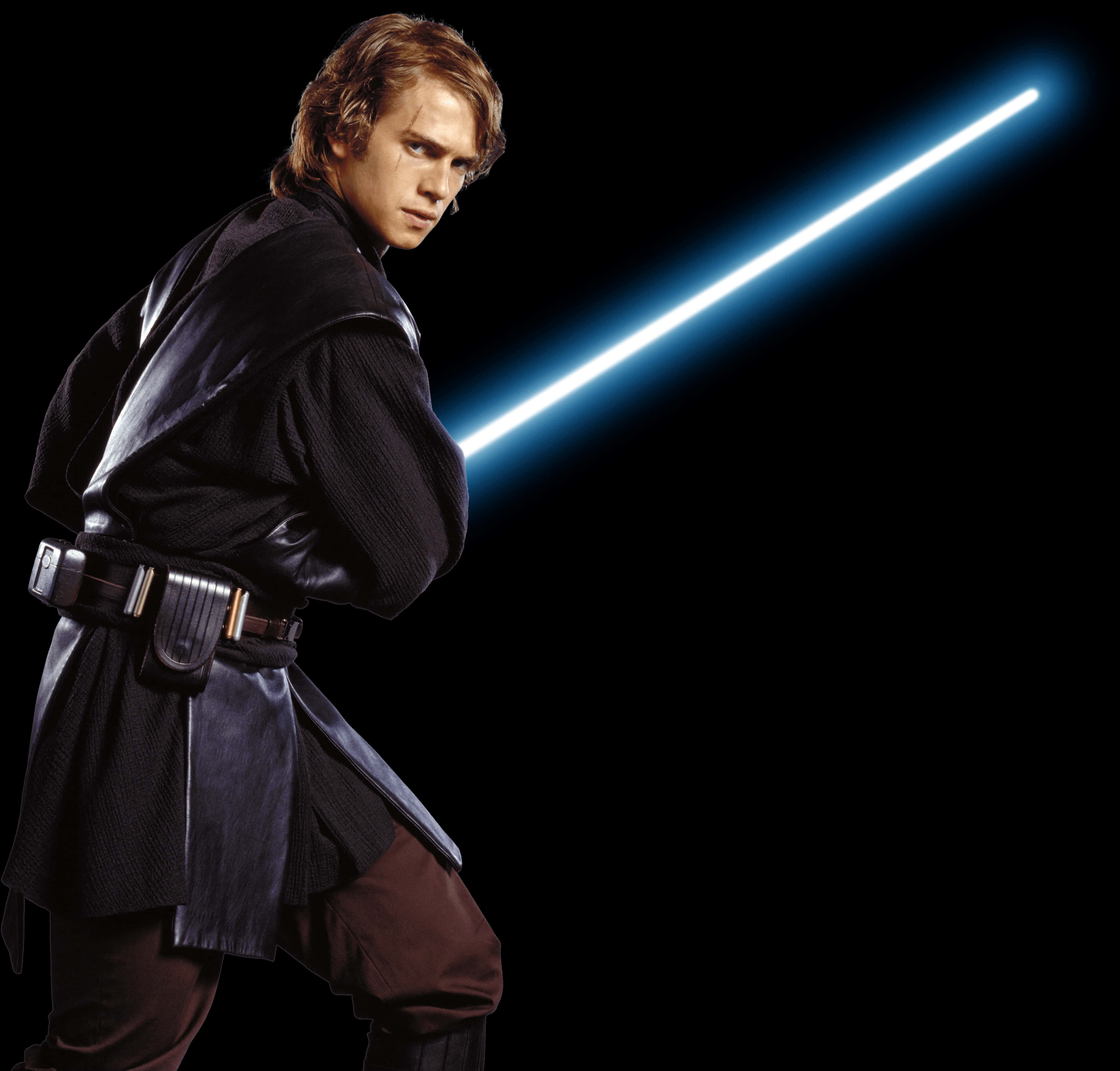 Jedi Knight With Blue Lightsaber