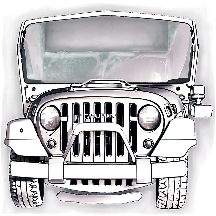 Jeep Grill Sketch Png 52