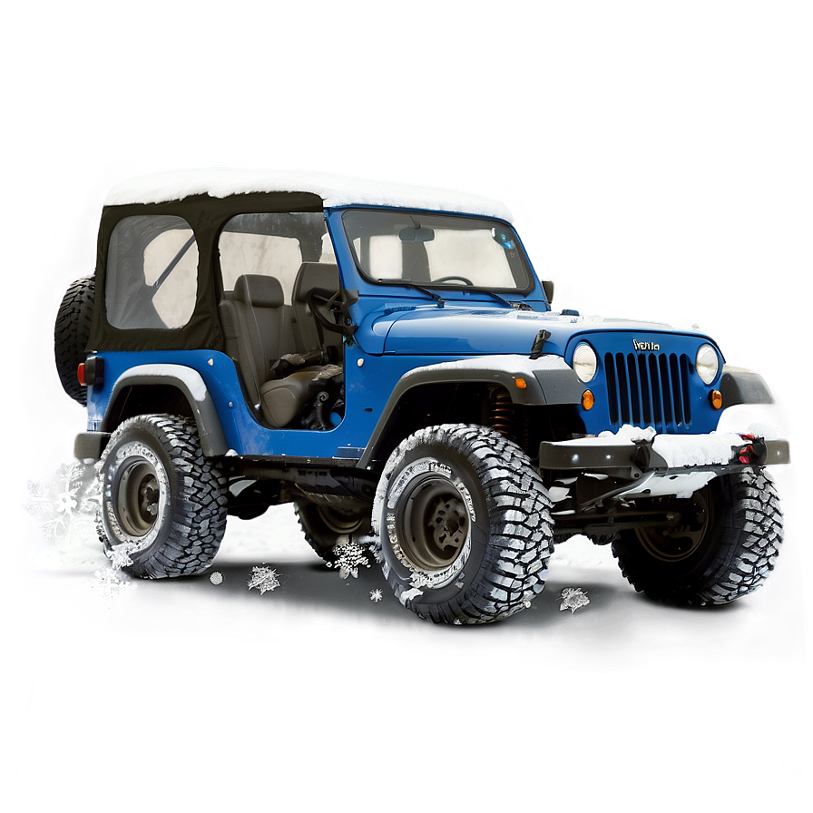 Jeep In Snowy Winter Png 83