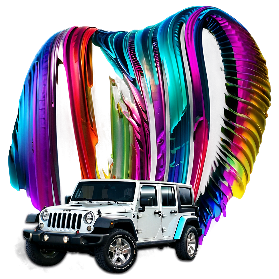 Jeep Wave Glitch Art Png 92