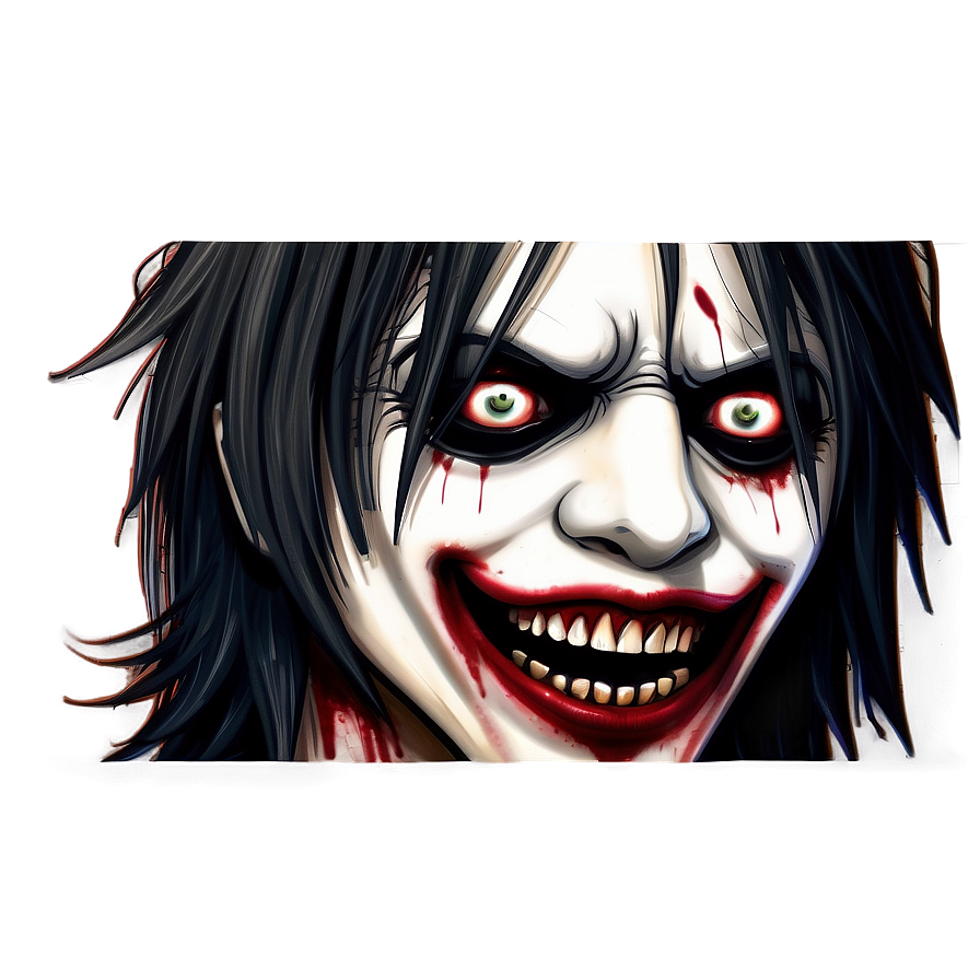 Jeff The Killer's Gruesome Face Png 06252024