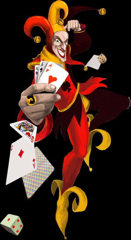 Jester Playing Cards Illustration