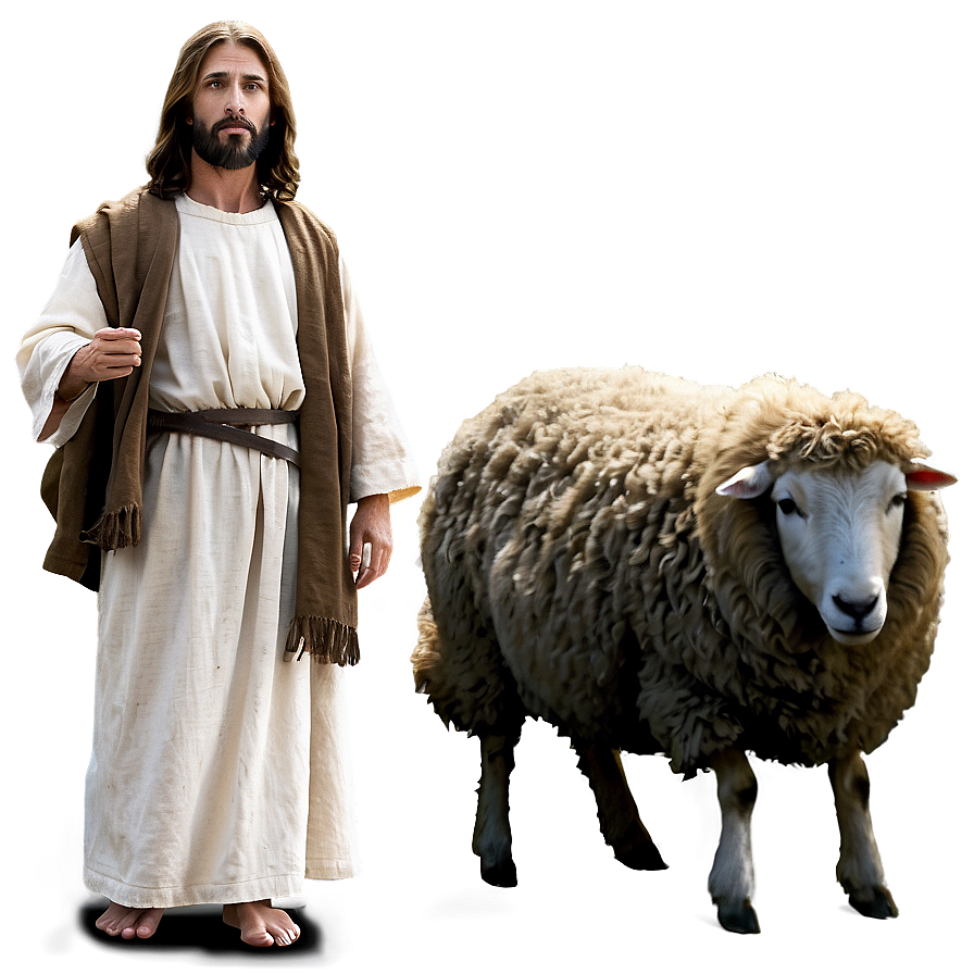 Jesus And The Lost Sheep Png 05032024