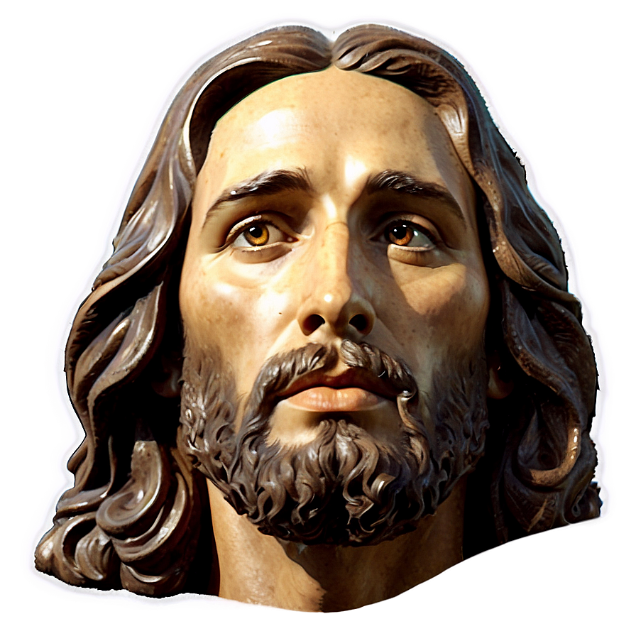 Jesus Face Religious Art Png Thk64