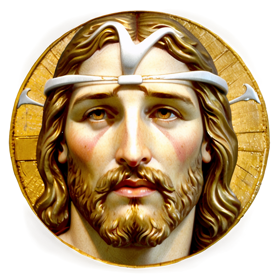 Jesus Face With Halo Png 06292024