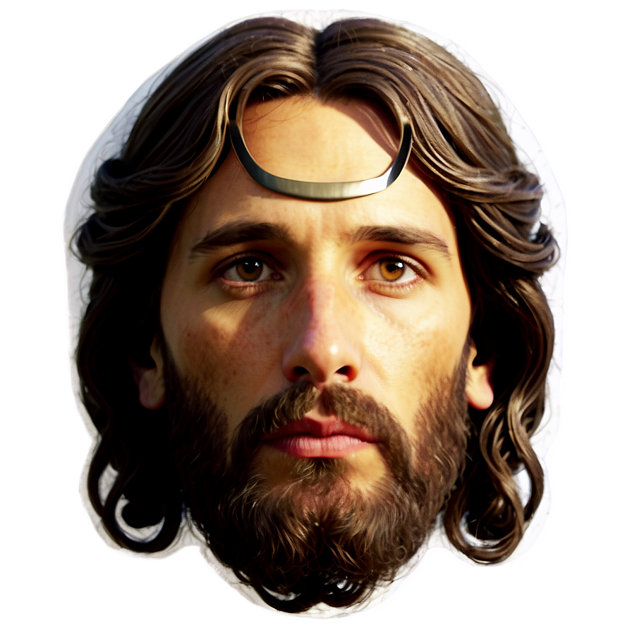 Jesus Face With Halo Png Xun