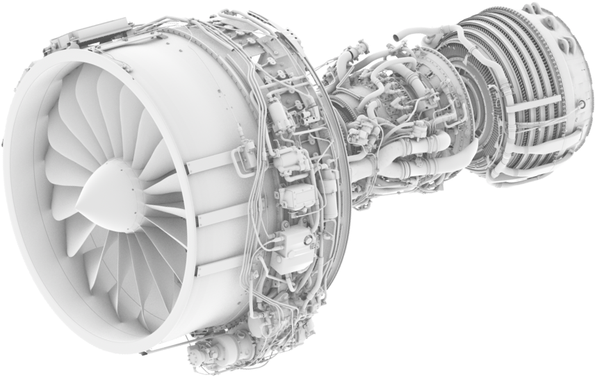 Jet Engine Cutaway View