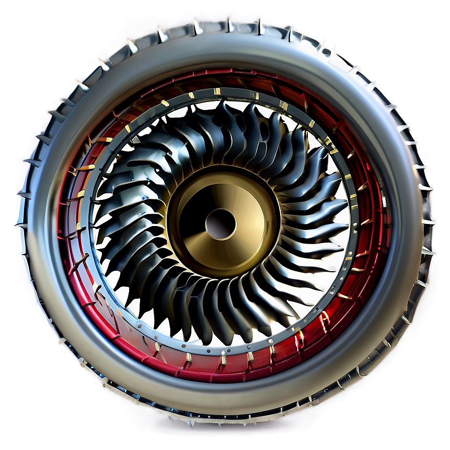 Jet Engine Turbine Display Png 06292024