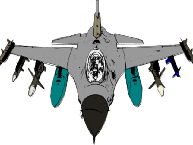 Jet Fighter Head On Illustration