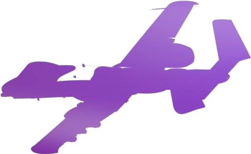 Jet Fighter Silhouette Purple