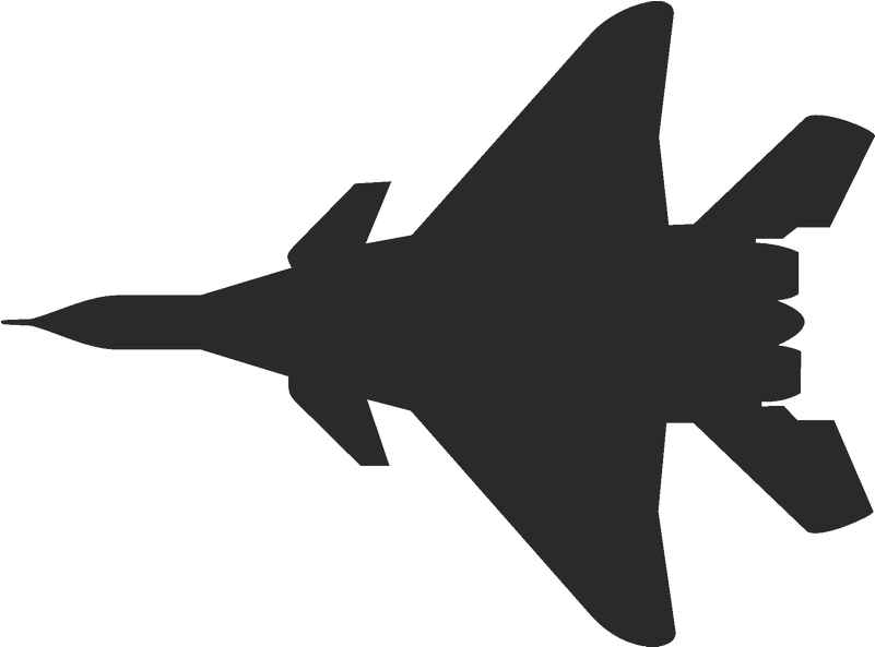 Jet Fighter Silhouette Vector