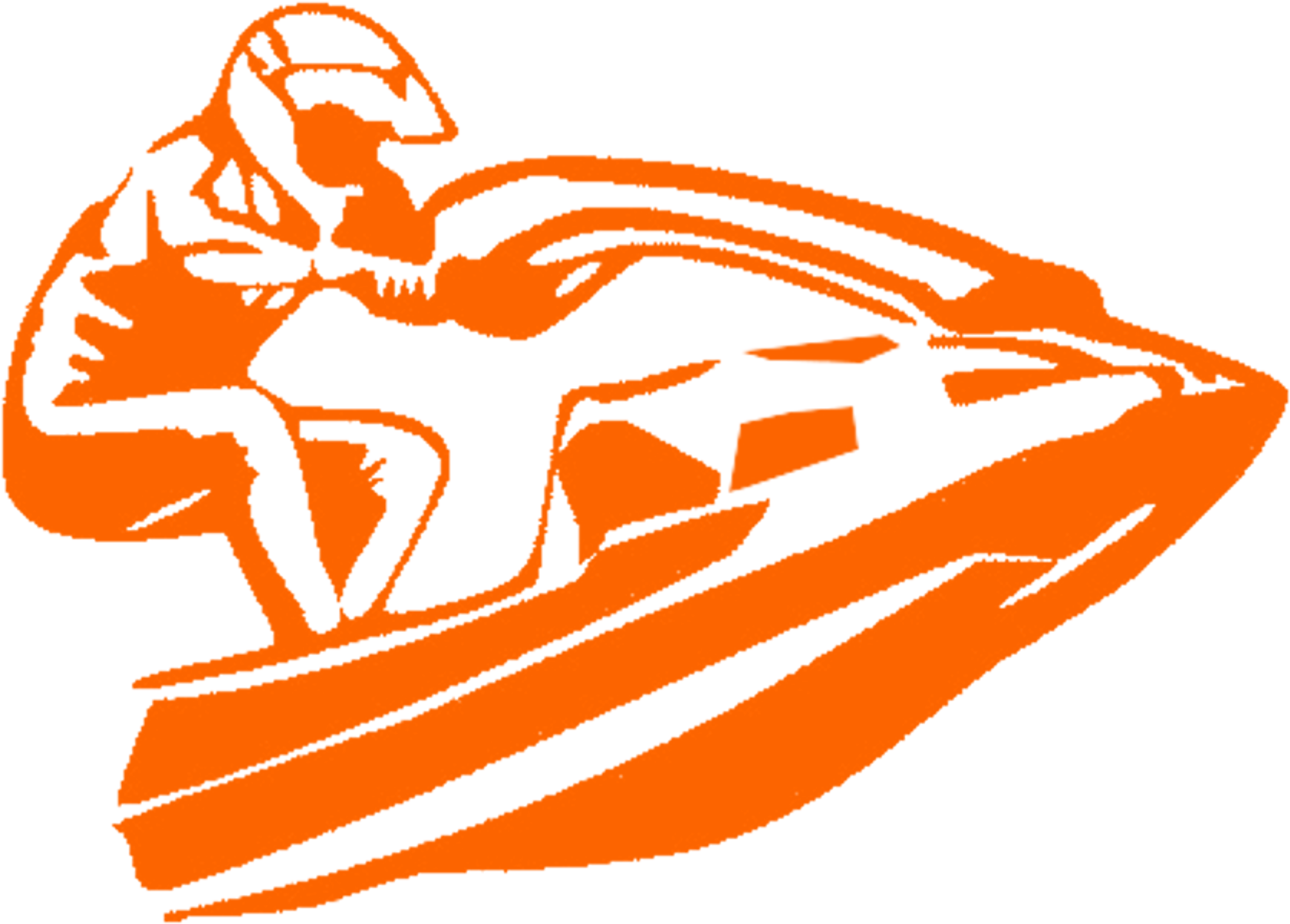 Jet Ski Action Silhouette