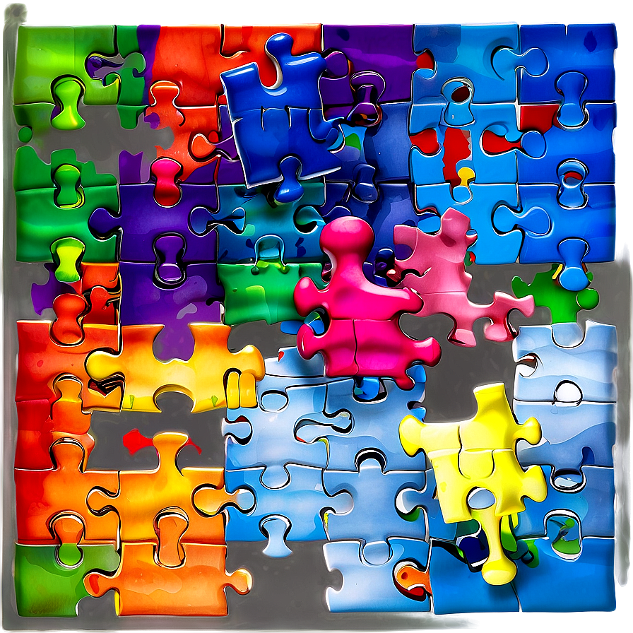 Jigsaw Puzzle Completion Celebration Png Fkd