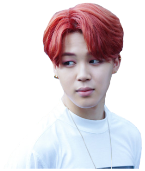 Jimin Red Hair Cutout