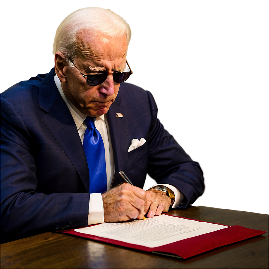 Joe Biden Signing Document Png 05212024