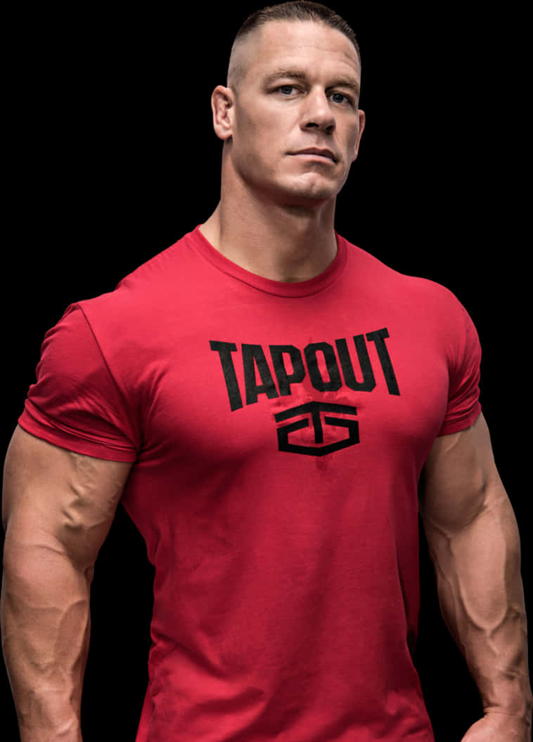 John Cena Red Tapout Shirt