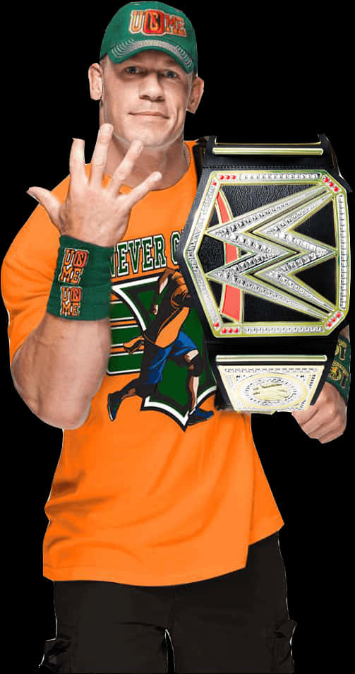 John Cena W W E Champion Pose