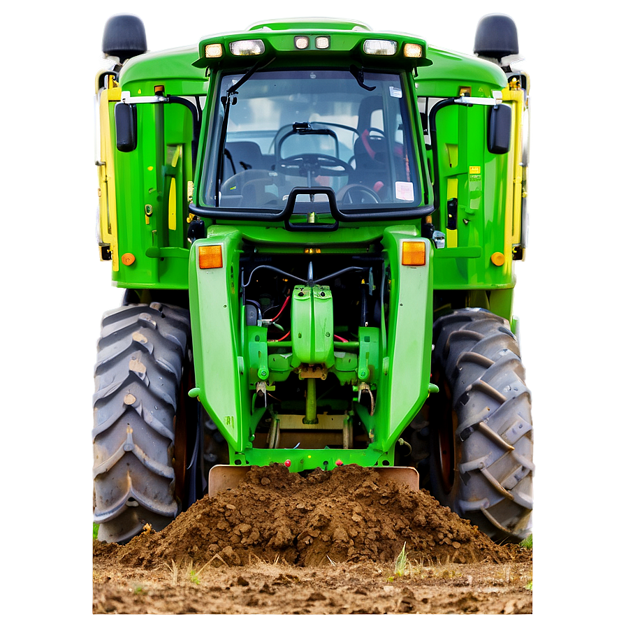 John Dee`re Tractor Plowing Field Png Lkd53