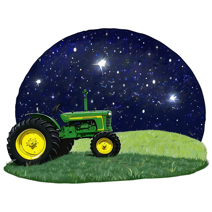 John Deere Tractor Under The Stars Png 06262024