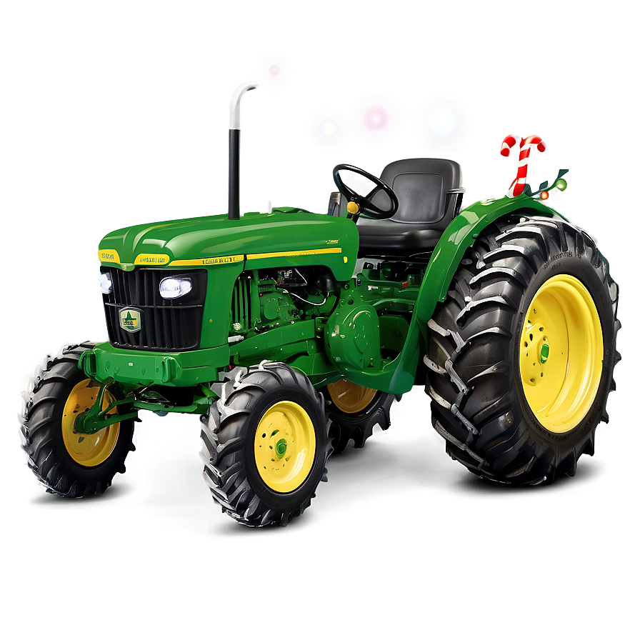 John Deere Tractor With Christmas Lights Png 22