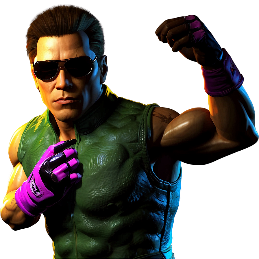 Johnny Cage Game Cover Art Png Mwu