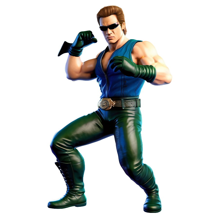 Johnny Cage In Action Scene Png Knl30