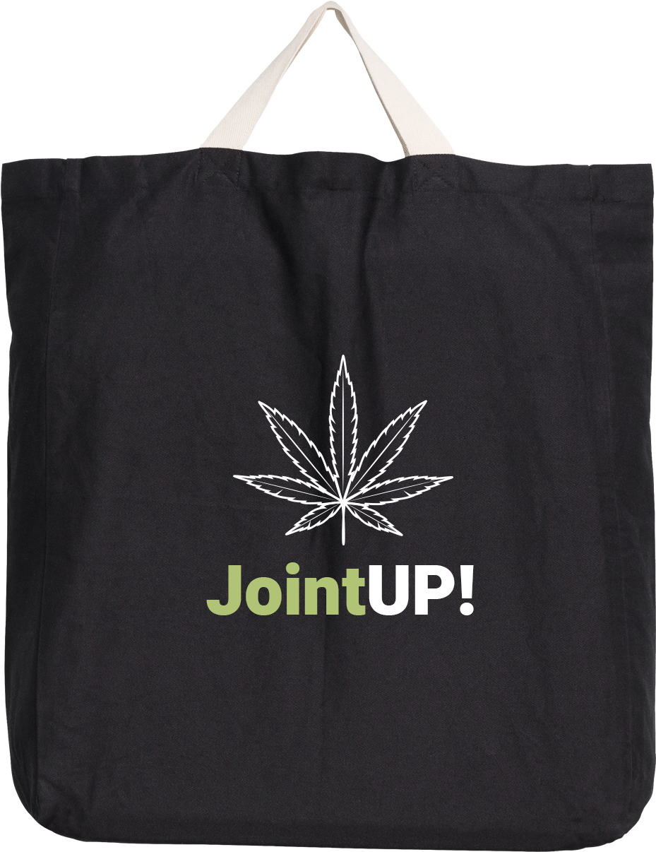 Joint U P Cannabis Leaf Tote Bag