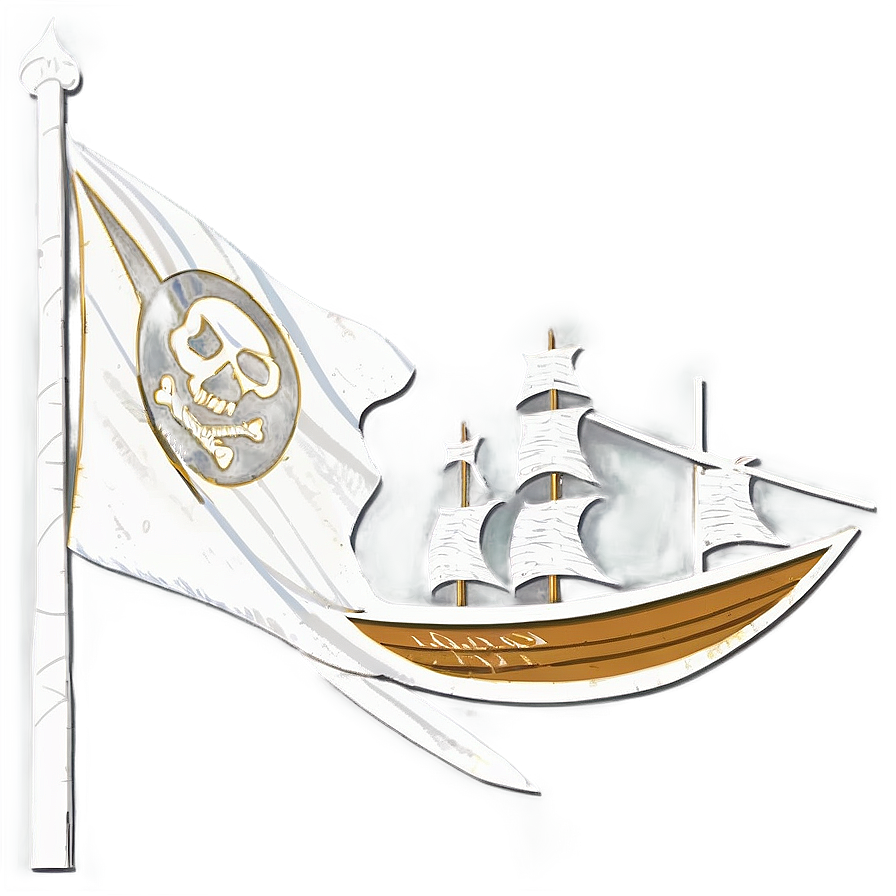 Jolly Roger Flagand Pirate Ship