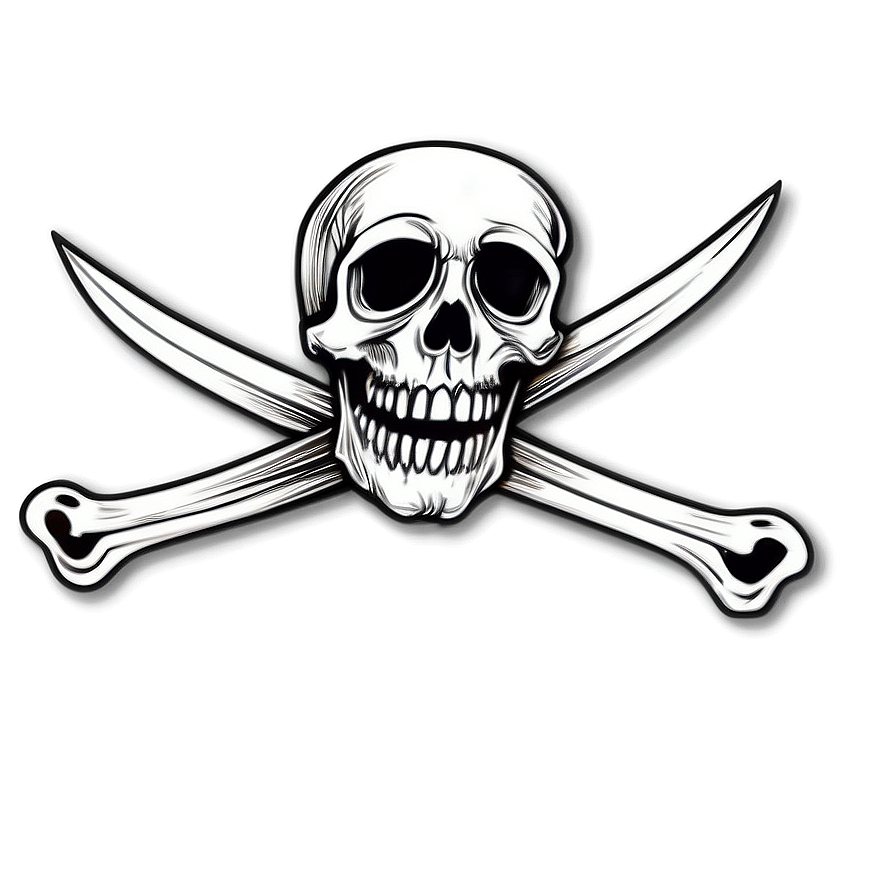 Jolly Roger On Black Background Png 53