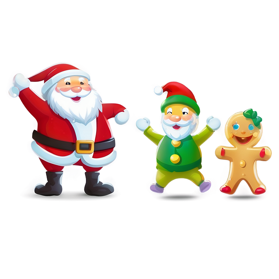 Jolly Santa Cartoon Illustration Png Quu