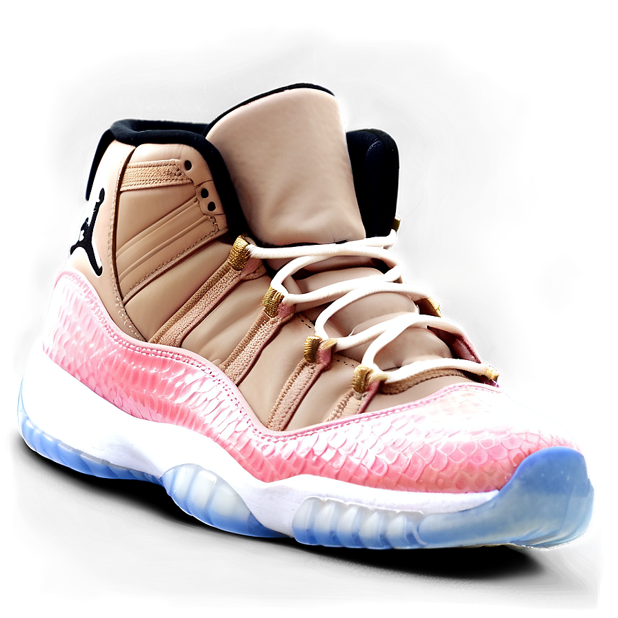 Jordan 11 Retro Low Pink Snakeskin Png Xno