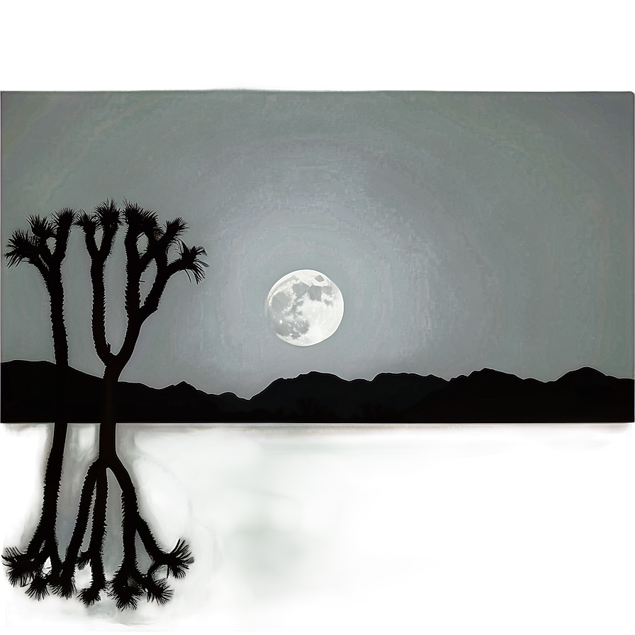 Joshua Tree With Full Moon Png Wub31