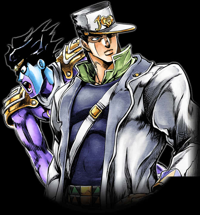 Jotaroand Star Platinum Illustration