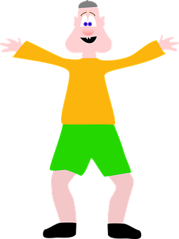 Joyful Cartoon Character